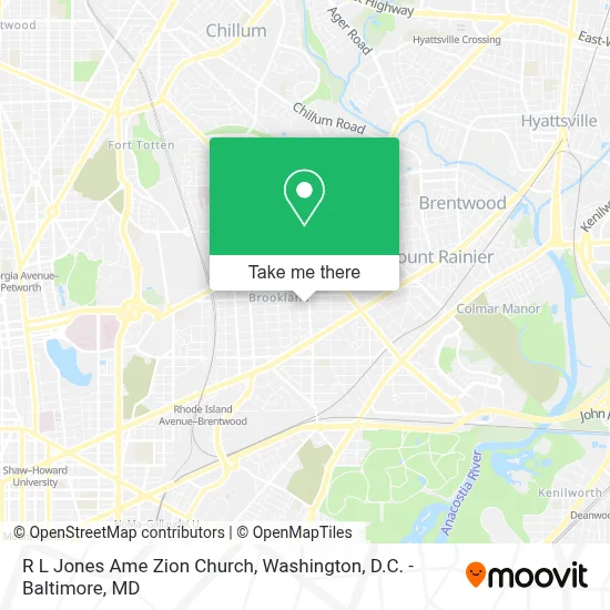R L Jones Ame Zion Church map