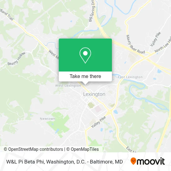 W&L Pi Beta Phi map