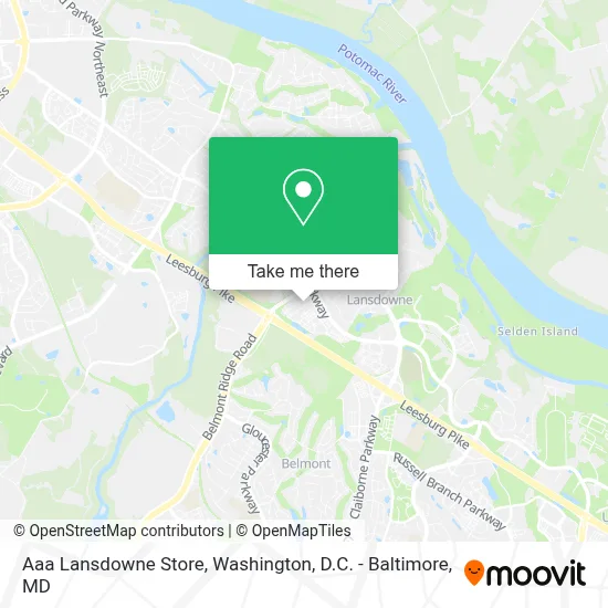 Aaa Lansdowne Store map