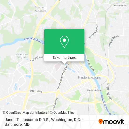 Jason T. Lipscomb D.D.S. map