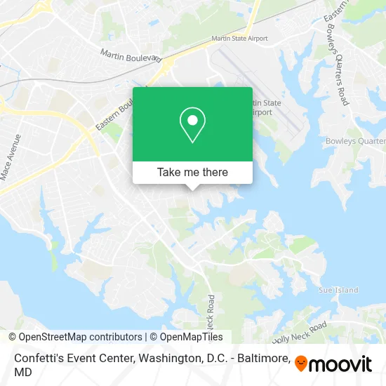 Confetti's Event Center map