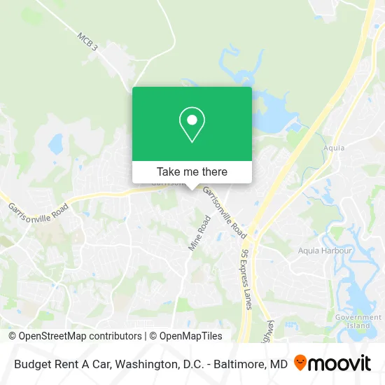 Budget Rent A Car map