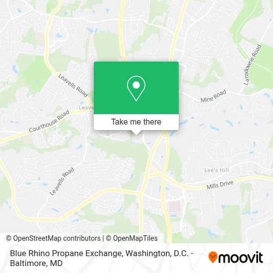 Blue Rhino Propane Exchange map
