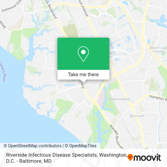 Riverside Infectious Disease Specialists map