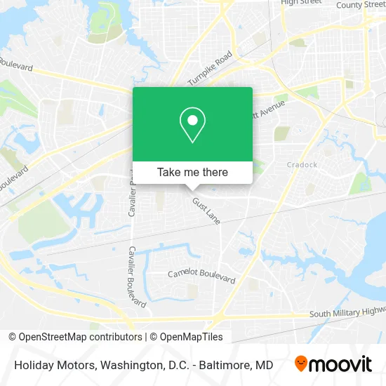 Holiday Motors map