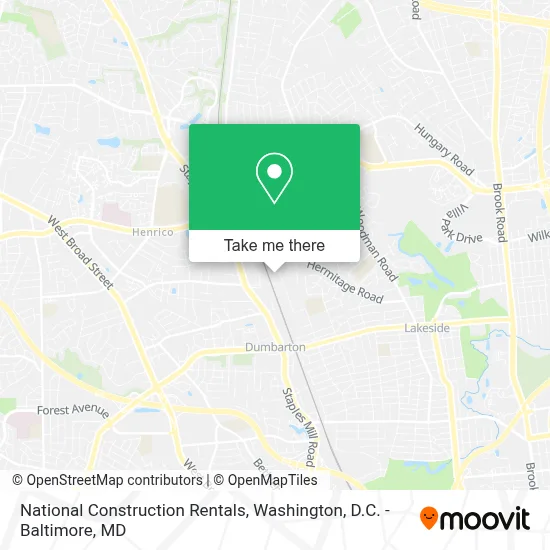 National Construction Rentals map