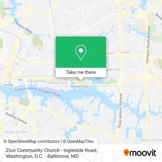 Zion Community Church - Ingleside Road map