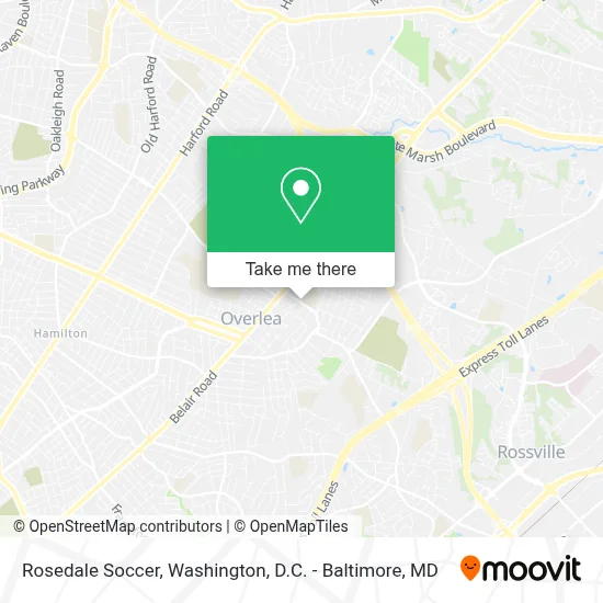 Rosedale Soccer map
