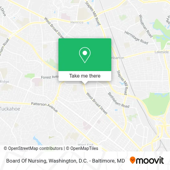 Board Of Nursing map