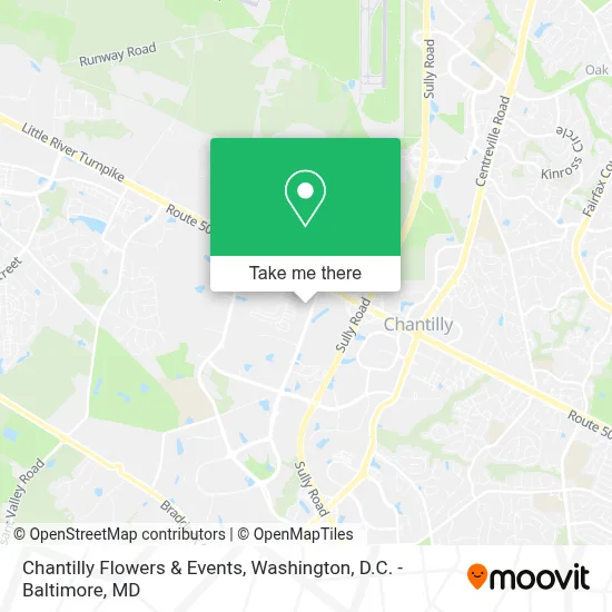 Chantilly Flowers & Events map