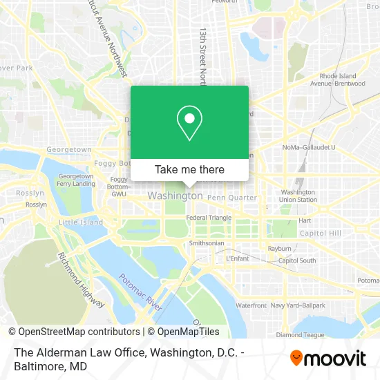 The Alderman Law Office map