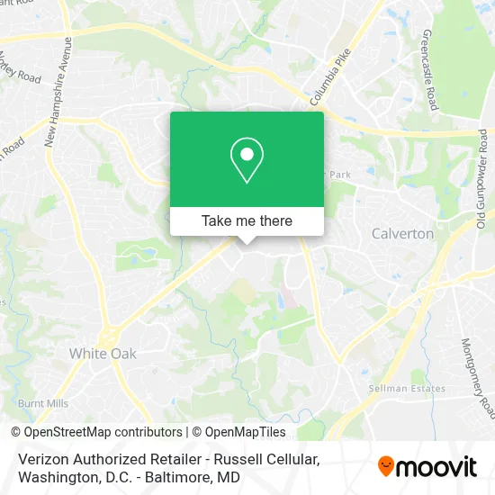 Verizon Authorized Retailer - Russell Cellular map