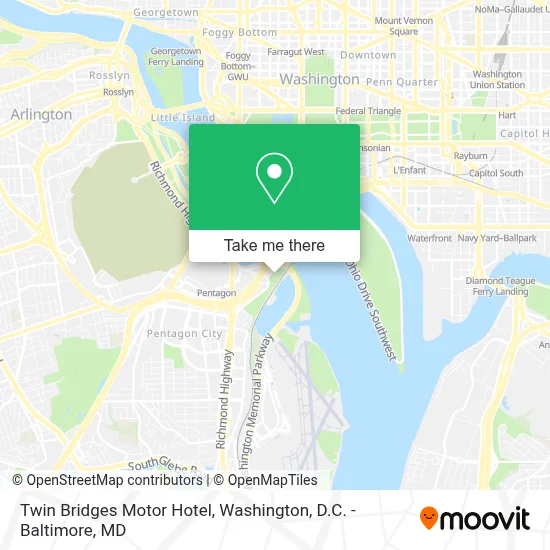 Twin Bridges Motor Hotel map