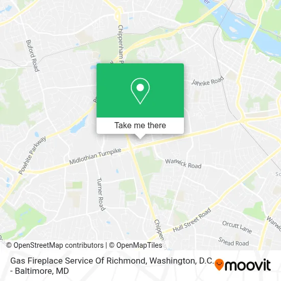 Gas Fireplace Service Of Richmond map
