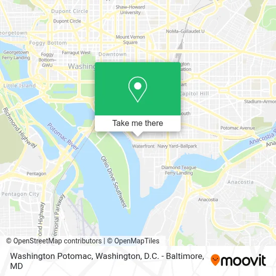 Washington Potomac map