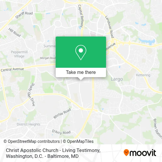 Christ Apostolic Church - Living Testimony map