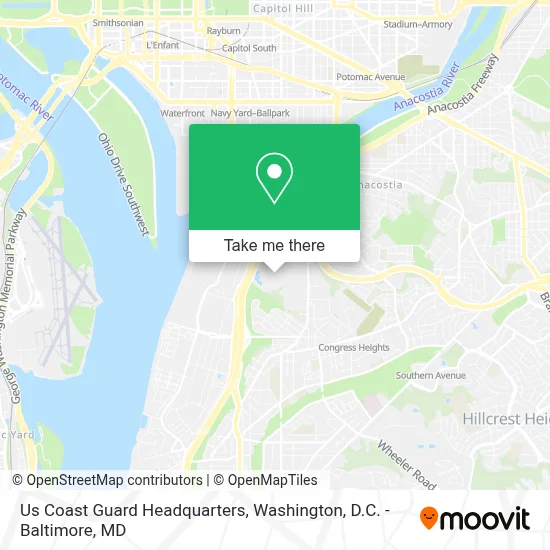 Us Coast Guard Headquarters map