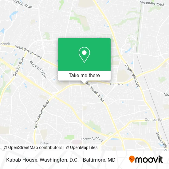 Kabab House map