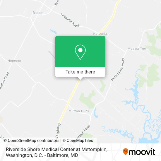 Riverside Shore Medical Center at Metompkin map