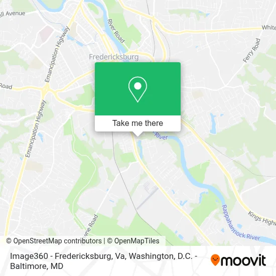 Image360 - Fredericksburg, Va map