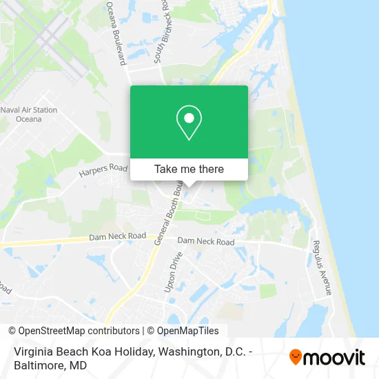 Virginia Beach Koa Holiday map