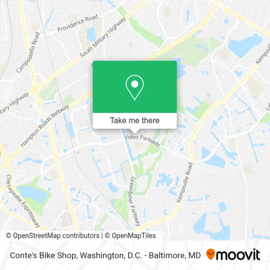 Conte's Bike Shop map