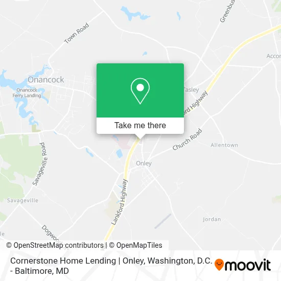 Cornerstone Home Lending | Onley map
