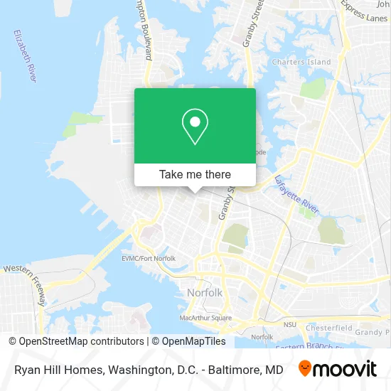 Ryan Hill Homes map