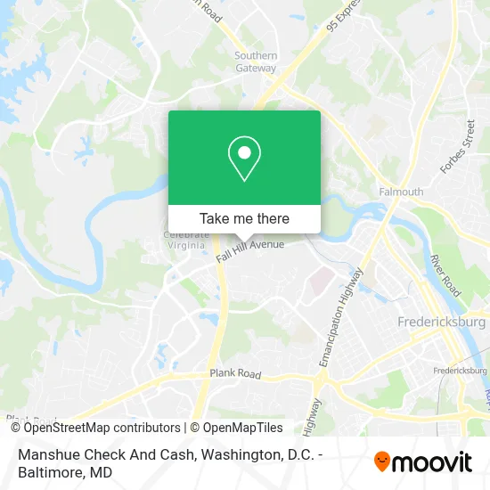 Manshue Check And Cash map