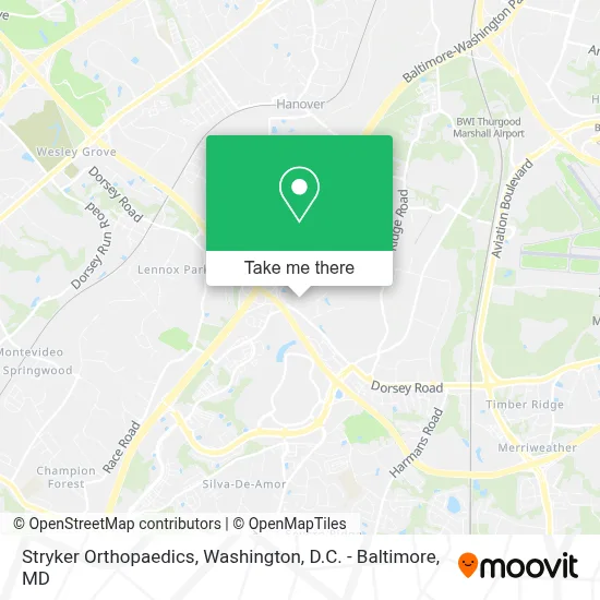 Stryker Orthopaedics map