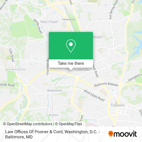 Law Offices Of Posner & Cord map