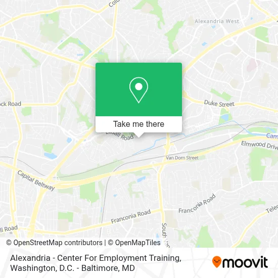 Alexandria - Center For Employment Training map