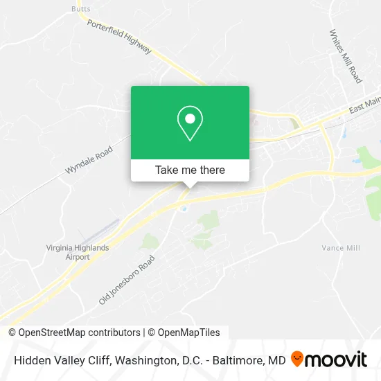 Hidden Valley Cliff map
