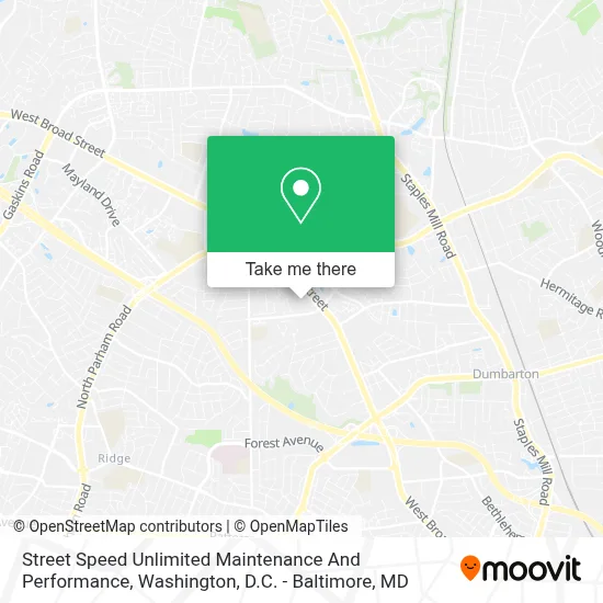 Street Speed Unlimited Maintenance And Performance map