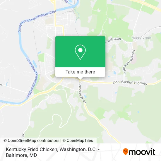 Kentucky Fried Chicken map