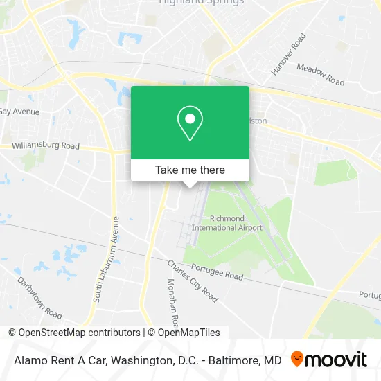 Alamo Rent A Car map