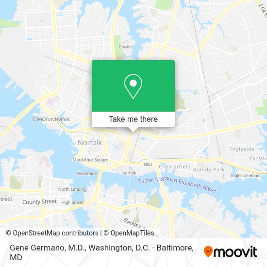 Gene Germano, M.D. map