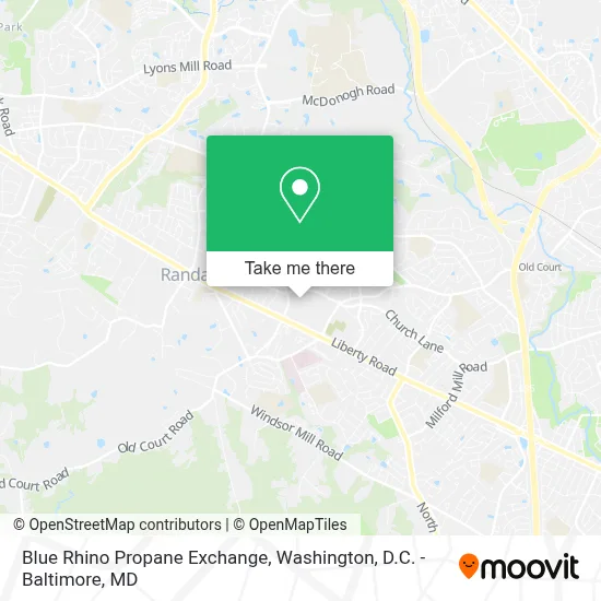 Blue Rhino Propane Exchange map