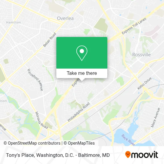 Tony's Place map