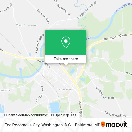 Tcc Pocomoke City map