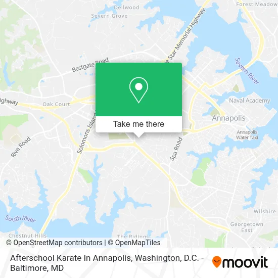 Afterschool Karate In Annapolis map
