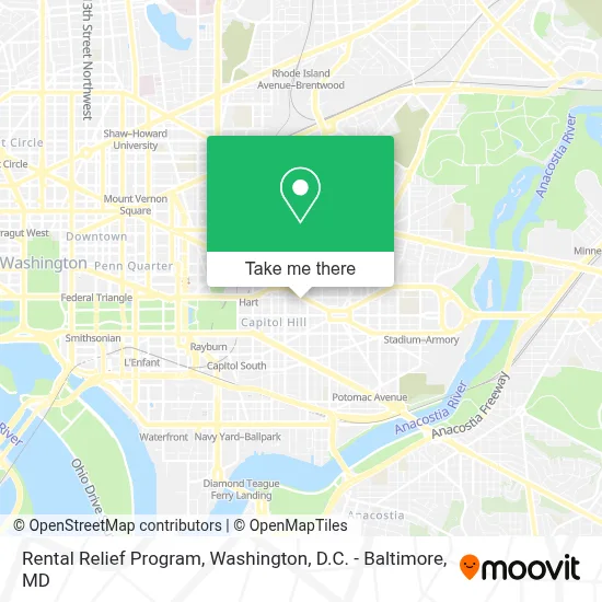 Rental Relief Program map