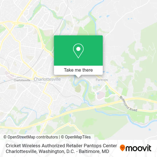 Cricket Wireless Authorized Retailer Pantops Center Charlottesville map