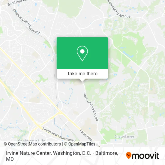 Irvine Nature Center map