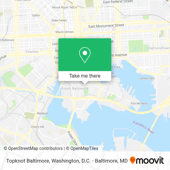 Topknot Baltimore map