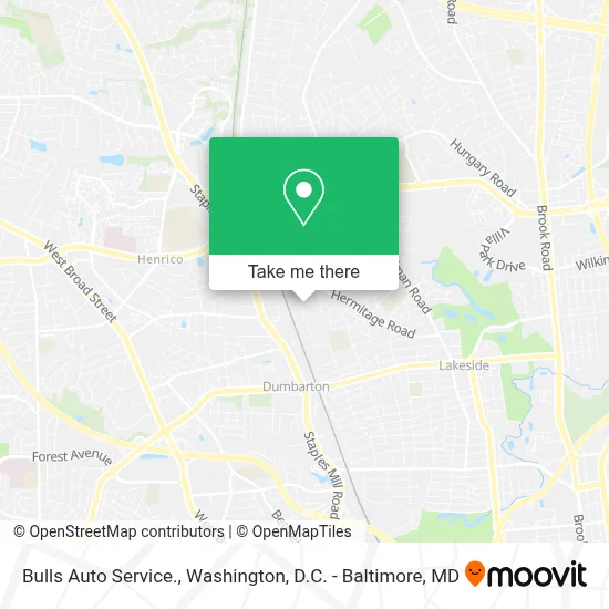Bulls Auto Service. map