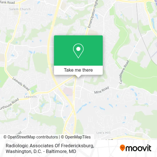 Radiologic Associates Of Fredericksburg map