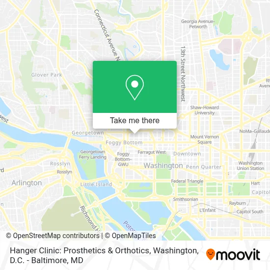 Hanger Clinic: Prosthetics & Orthotics map