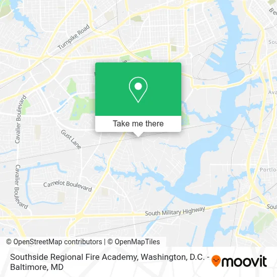 Southside Regional Fire Academy map
