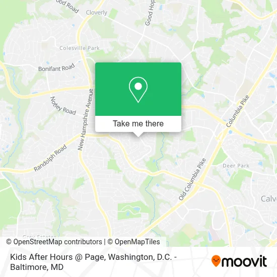 Kids After Hours @ Page map